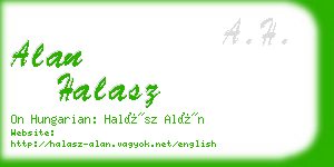 alan halasz business card